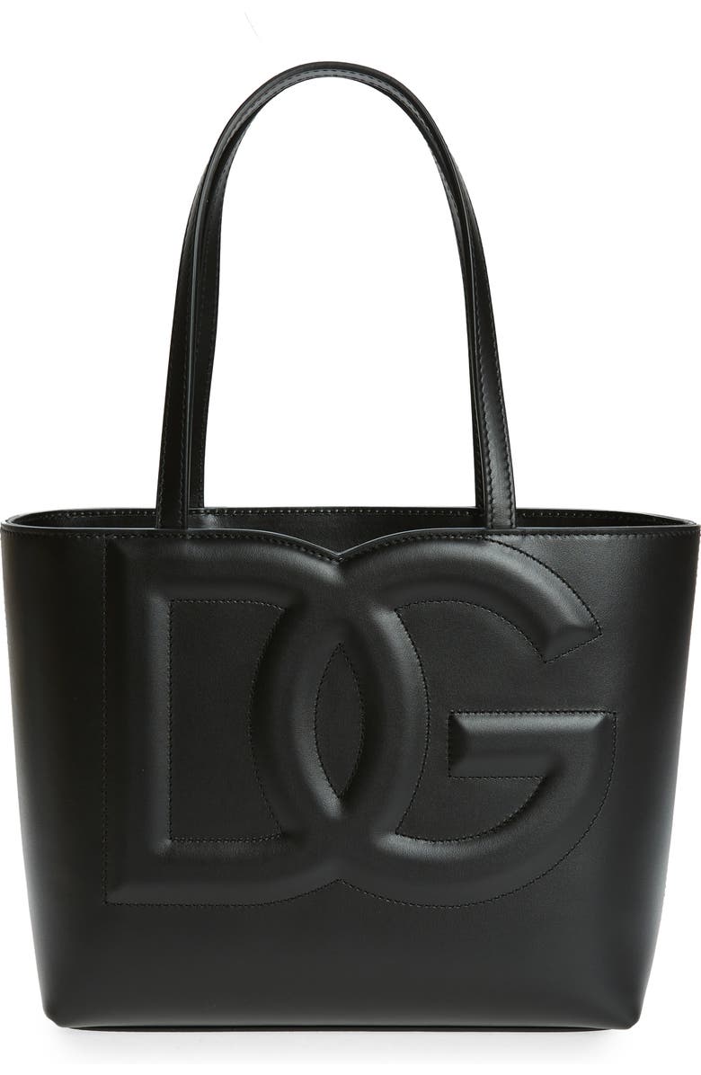 Large DG Logo Leather Tote